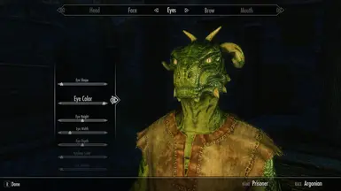 Argonian with vampire eyes