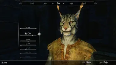 Khajiit with vampire eyes