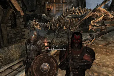 Dremora, corpse and dragon guardian. The former two equipped with the armor of some Whiterun guards who were killed to make them.