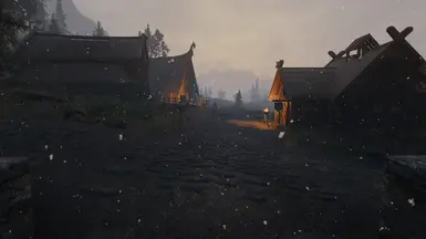 v0.1 Whiterun light snow sunset