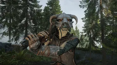 wearing a helmet that's clearly not made for beast races