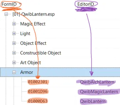 Form/Editor IDs (for Simple Wearable Lanterns)