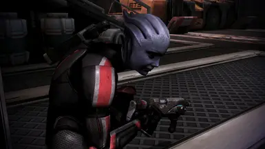 Crouching Asari hidden N7