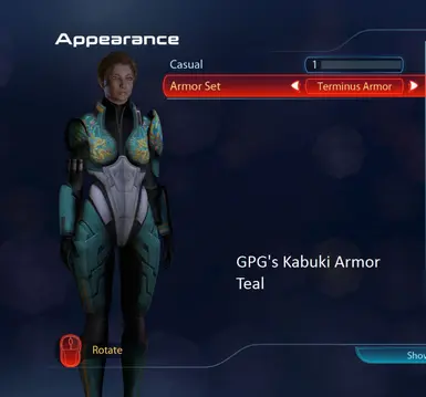 Kabuki Armor Teal