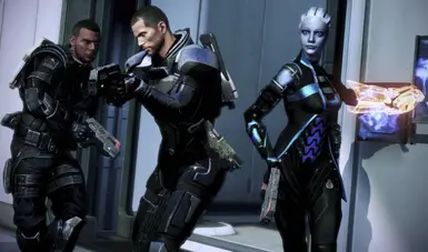 Shepard and her his team with Carnifex Pistol  1 