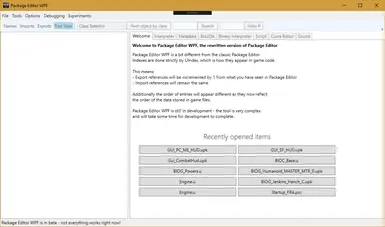 Quick recents in Package editor WPF to make opening files very quickly