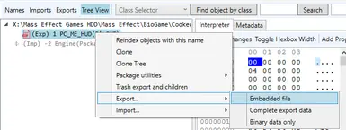 Export embedded files such as BioSWF