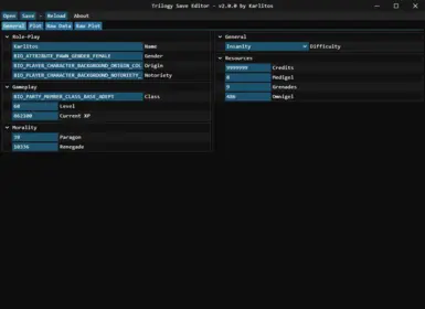 Trilogy Save Editor