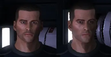 Simple Mass Effect male Shepard facial hair fix