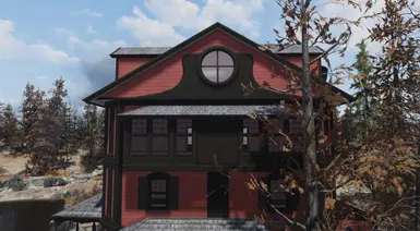 Dark Trim, Red Siding