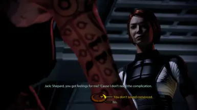 Jack asks FemShep about her feelings