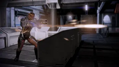 Project Elite from the Arrival DLC using Concussive Shot and wielding an N7 Valkyrie