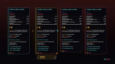 Cyberware arm conditioning system (added on mod version 1.0.0-fix)