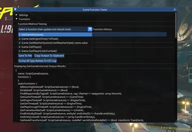 v1.7 adds function history drop-down menu