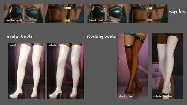 Custom Colors: Cage Bra, Stocking Boots, Evelyn Boots