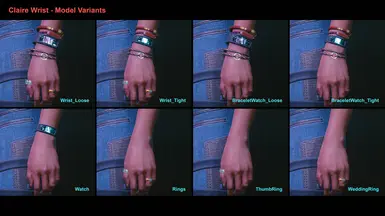 Claire Wrist - Model Variants