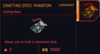 Phantom Mod Crafting Recipe