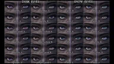 Eye Colors (Dusk/Snow)