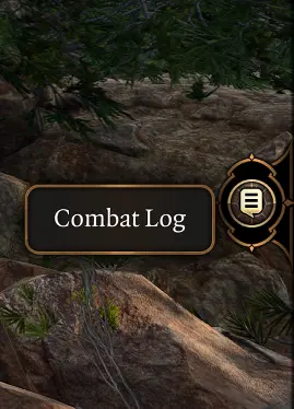 Combat Log Button reappears when your mouse hovers over it.