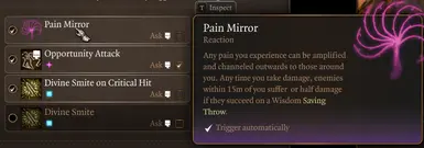 1.5.0 adjust pain mirror to be a reaction centered on you