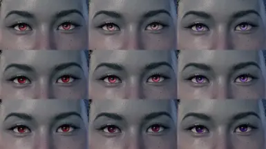 Drow Eye Colours - the eye whites brighter and less red