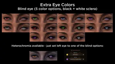 Extra Eye Colors (Blind Eye)