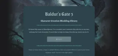 Baldur's Gate 3 Character Creation Modding Library
