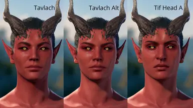 Heads for Tieflings Body Type 3