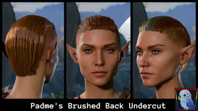 P4 Brushed Back Undercut (Hair Mod Patch 9 Compatible)