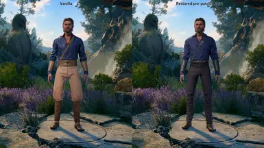 old camp shirt with simple pants