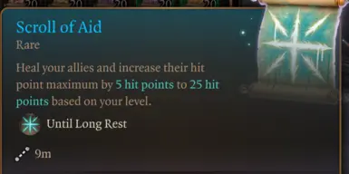 At levels 3, 5, 7, 9 and 11 the HP granted by this scroll increase by 5