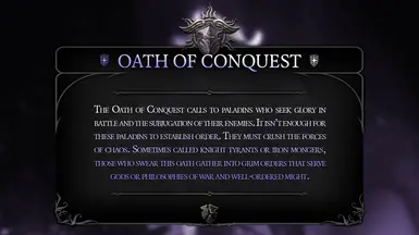 Oath of Conquest Paladin Subclass