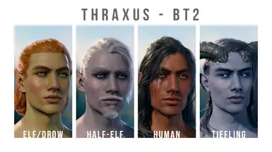 THRAXUS - elves/drow, half-elves, humans, tiefling. body type 2