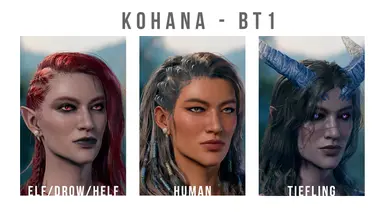 KOHANA - elves/drow/half-elves, humans, tieflings, body type 1