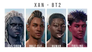 XAN - elves/drow, half-elves, human, tiefling, body type 2 (masc)