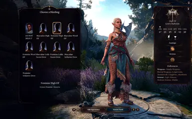 Full range of race/gender options