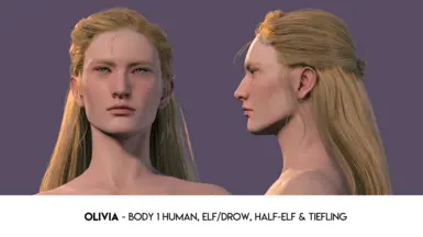 Olivia - Body 1 Human, Elf/Drow, Half-Elf, Tiefling