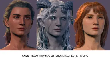 Anju - Body 1 Human, Elf/Drow, Half-Elf, Tiefling