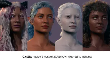 Cassia - Body 3 Human, Elf/Drow, Half-Elf, Tiefling