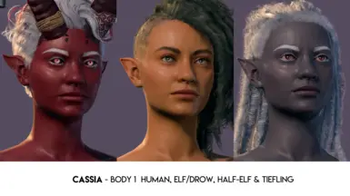 Cassia - Body 1 Human, Elf/Drow, Half-Elf, Tiefling