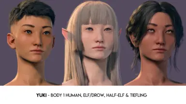 Yuki - Body 1 Human, Elf/Drow, Half-Elf, Tiefling