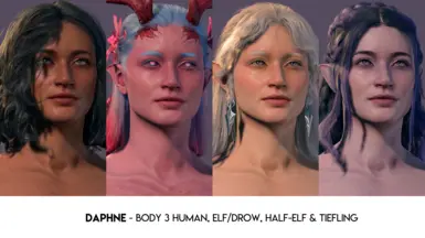 NEW! Daphne - Body 3 Human, Elf/Drow, Half-Elf, Tiefling