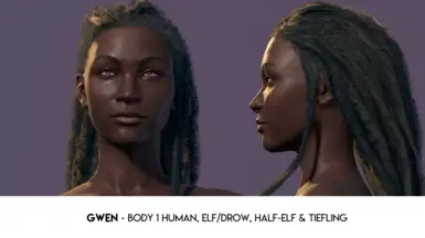 NEW! Gwen - Body 1 Human, Elf/Drow, Half-Elf, Tiefling