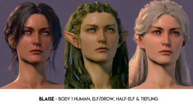 NEW! Blaise - Body 1 Human, Elf/Drow, Half-Elf, Tiefling