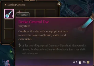 Add 5 Drake General Dye to the Tutorial Potion Chest