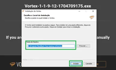 Hora de Instalar, selecione o local de instalação do programa, eu recomendo que seja na Partição principal mais por costume e facilidade de acesso.