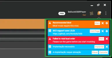 Vai instalar o complemento e teu Sino vai ficar meio doido, abre ele para olhar e vê se ficou assim ou parecido, ficou? Reinicia esse Programa desgraçado de novo.