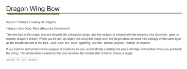 Dragon Wing Bow Description