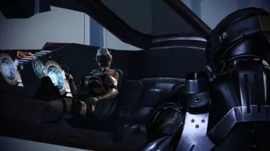 Kai Leng with a black armor and a phantom driver.