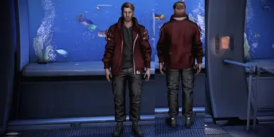 Cyberpunk Jacket with Jeans Red